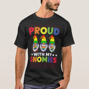 LGBT Pride LGBTQ Rainbow Gnomies Proud with my Gn T-Shirt