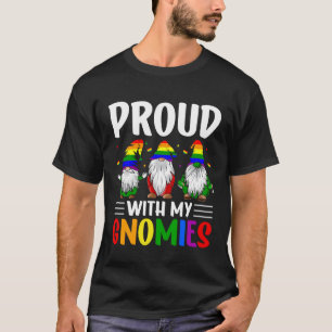 LGBT Pride LGBTQ Rainbow Gnomies Proud with my Gn T-Shirt