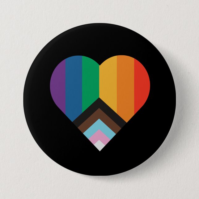 LGBT+pride love. Rainbow flag     7.5 Cm Round Badge (Front)