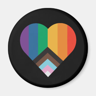 LGBT+pride love. Rainbow flag Button Magnet