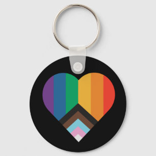LGBT+pride love. Rainbow flag Key Ring