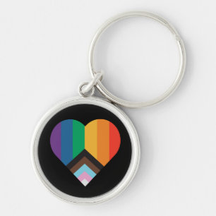 LGBT+pride love. Rainbow flag Keychain