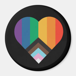 LGBT+pride love. Rainbow flag Magnet