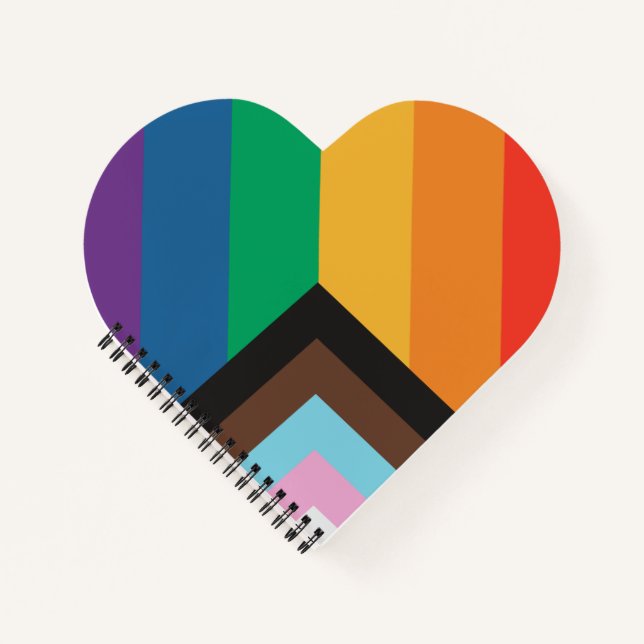 LGBT+pride love. Rainbow flag    Notebook (Front)