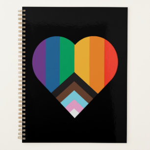 LGBT+pride love. Rainbow flag Planner