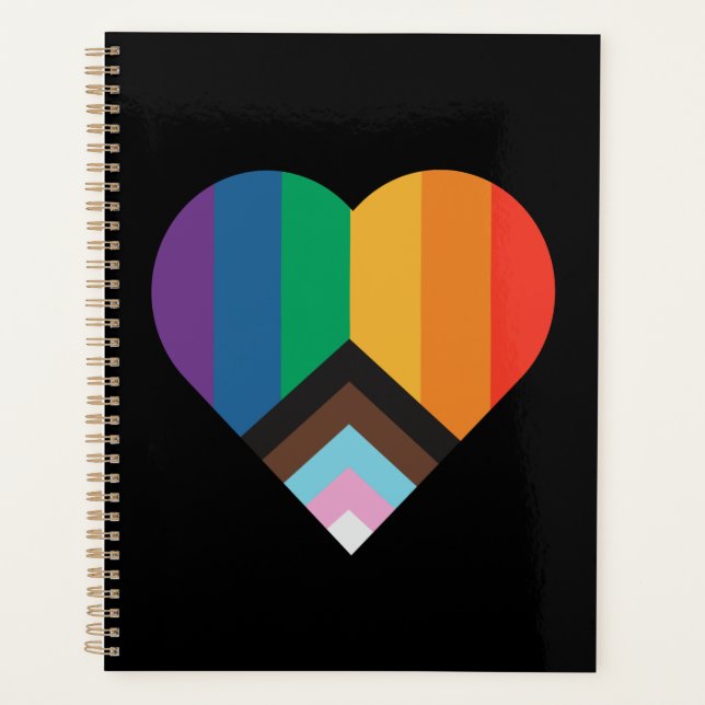 LGBT+pride love. Rainbow flag    Planner (Front)