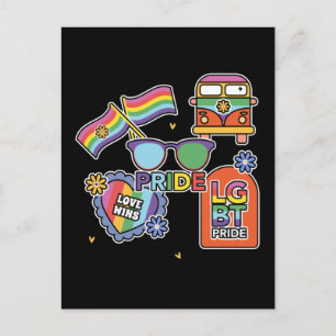 LGBT+Pride. love. RAinbow flag Postcard