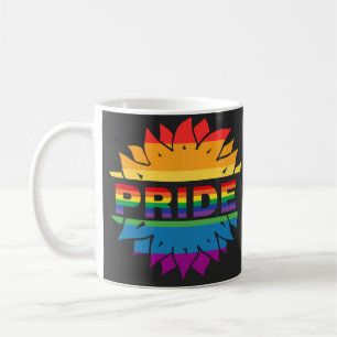 LGBT+Pride love. rainbow flower Coffee Mug