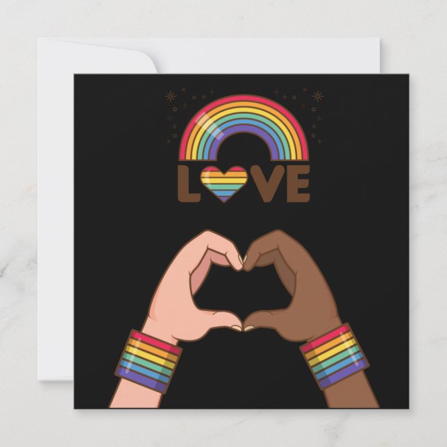 LGBT+Pride. Love rainbow. Heart.   (Front)