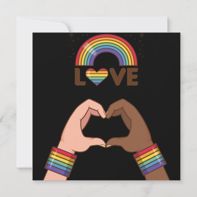 LGBT+Pride. Love rainbow. Heart.       Poster (Front)