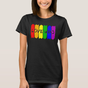 Lgbt Pride Love Wins Rainbow Support Gay Lesbian T-Shirt