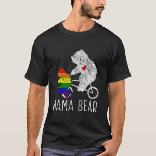 LGBT Pride Mama Bear Rainbow Mom Support Mother Bi T-Shirt