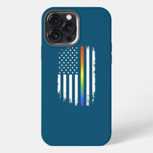 LGBT pride month support with rainbow US american iPhone 13 Pro Max Case