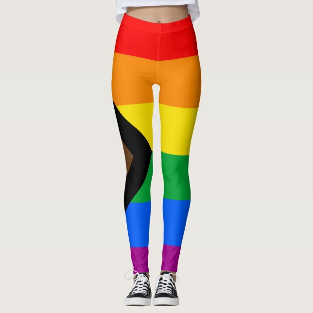 LGBT PRIDE (Progress Pride) Leggings (Front)