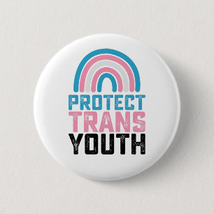 LGBT Pride Protect Trans Transgender Youth Kids 6 Cm Round Badge