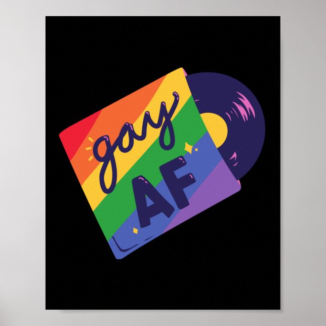 LGBT+pride. queer , gay love.Gay AF Poster (Front)