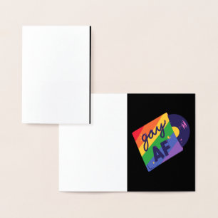 LGBT+pride. queer , gay love.Gay Foil Card