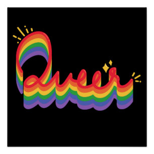 LGBT+ Pride. Queer love. Poster