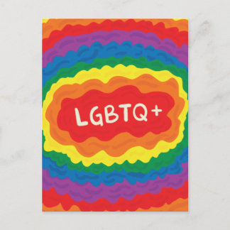 LGBT+pride. queer , rainbow colour.   Postcard