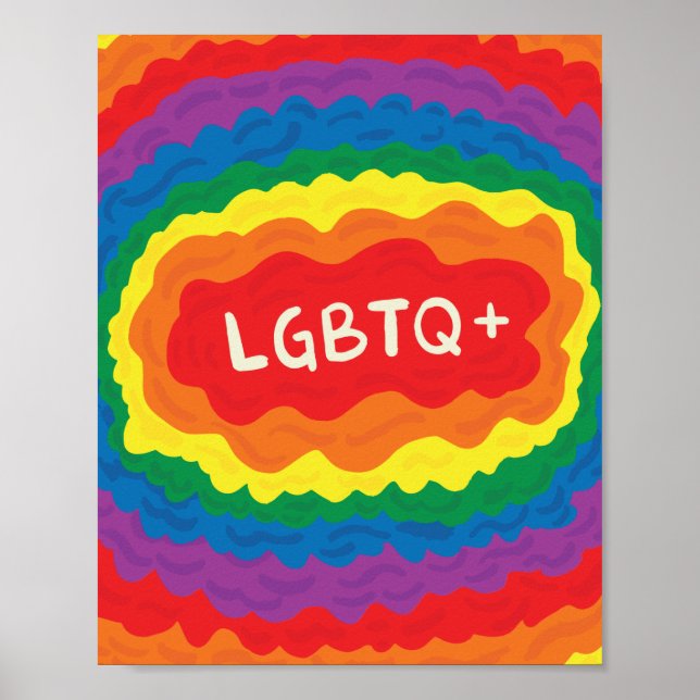 LGBT+pride. queer , rainbow colour. Poster (Front)