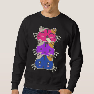 LGBT Pride Rainbow Bisexual Support  Cat Sweatshirt
