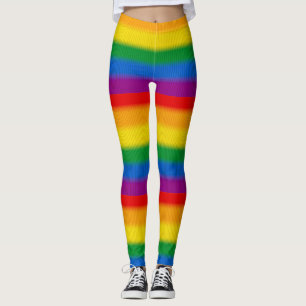 LGBT Pride Rainbow Colour Strips Leggings