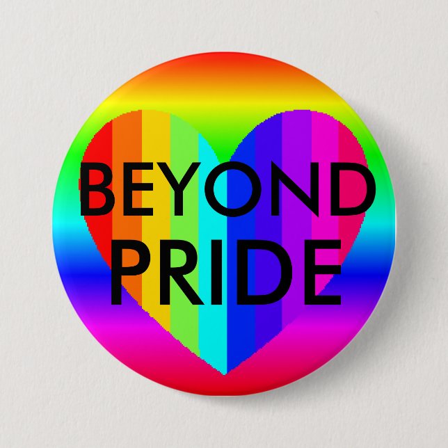 LGBT 'Pride" Rainbow Colours Button (Front)
