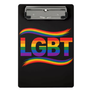 LGBT Pride Rainbow Design Mini Clipboard
