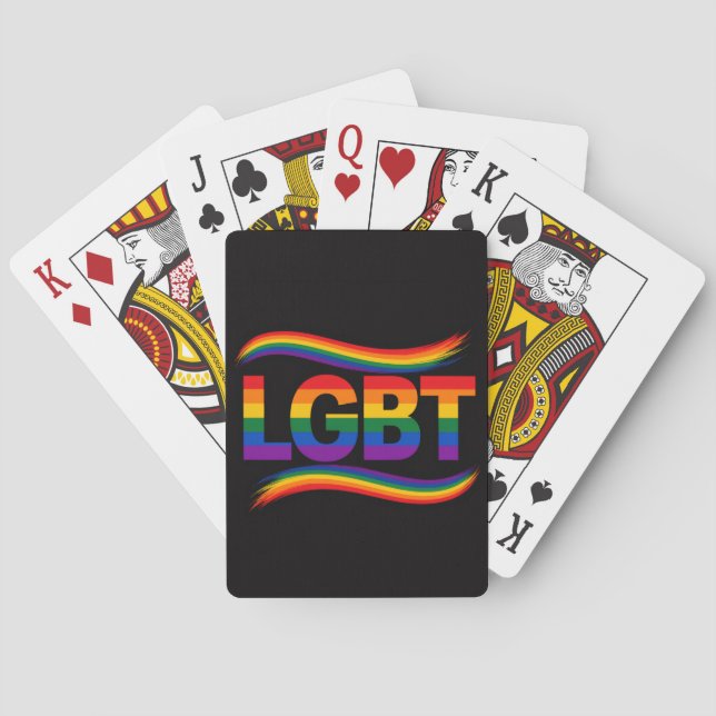 LGBT Pride Rainbow Design Playing Cards (Back)