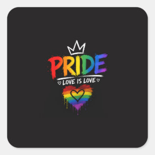 LGBT Pride Rainbow Design Square Sticker