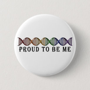 LGBT Pride Rainbow DNA 6 Cm Round Badge