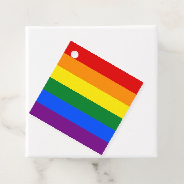 LGBT Pride Rainbow Favour Tags (In Situ)