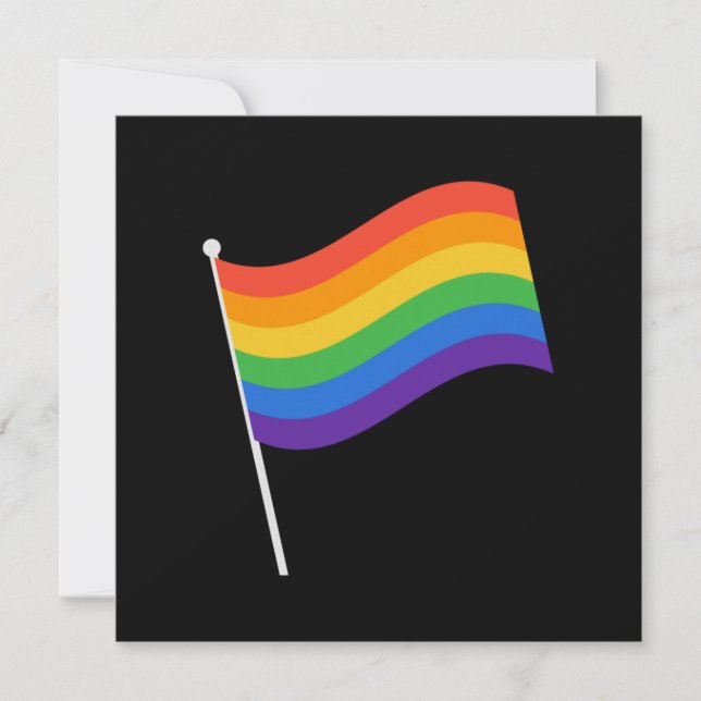 LGBT+pride. Rainbow flag   Card (Front)