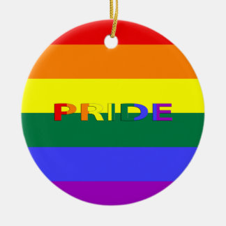 LGBT Pride Rainbow Flag Ceramic Tree Decoration