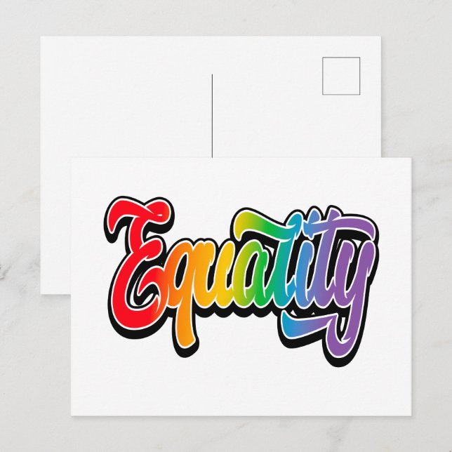 LGBT Pride Rainbow Flag Equality Postcard (Front/Back)