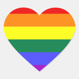LGBT Pride Rainbow Flag Heart Sticker