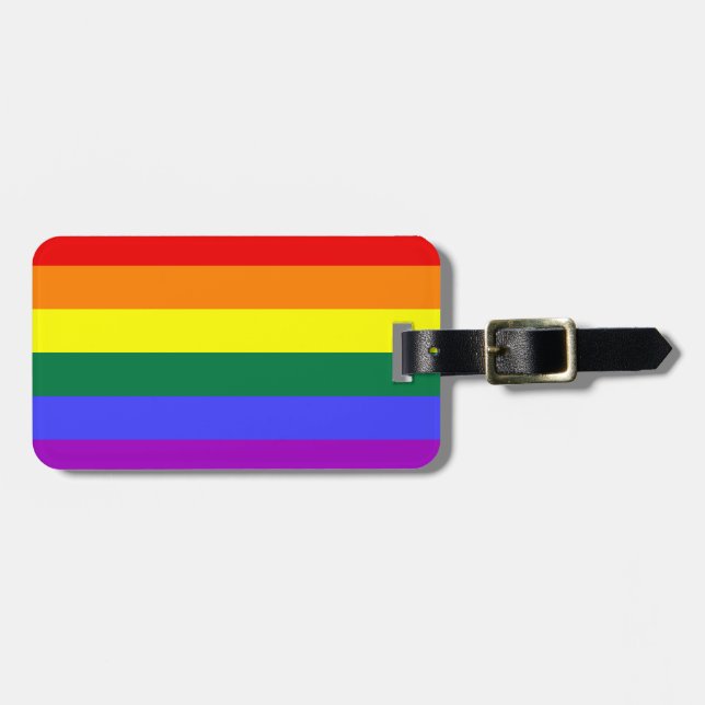 LGBT Pride Rainbow Flag Luggage Tag (Front Horizontal)