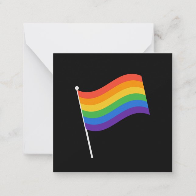 LGBT+pride. Rainbow flag     Note Card (Front)