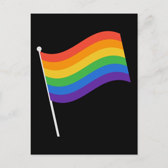 LGBT+pride. Rainbow flag   Postcard (Front)