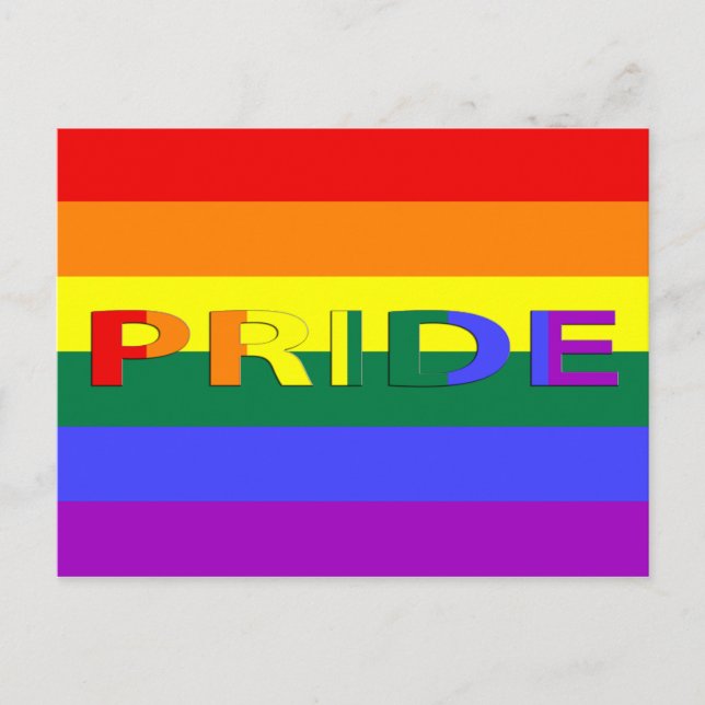LGBT Pride Rainbow Flag Postcard (Front)