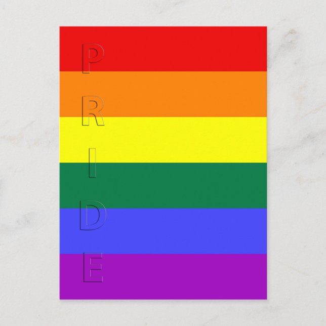 LGBT Pride Rainbow Flag Postcard (Front)