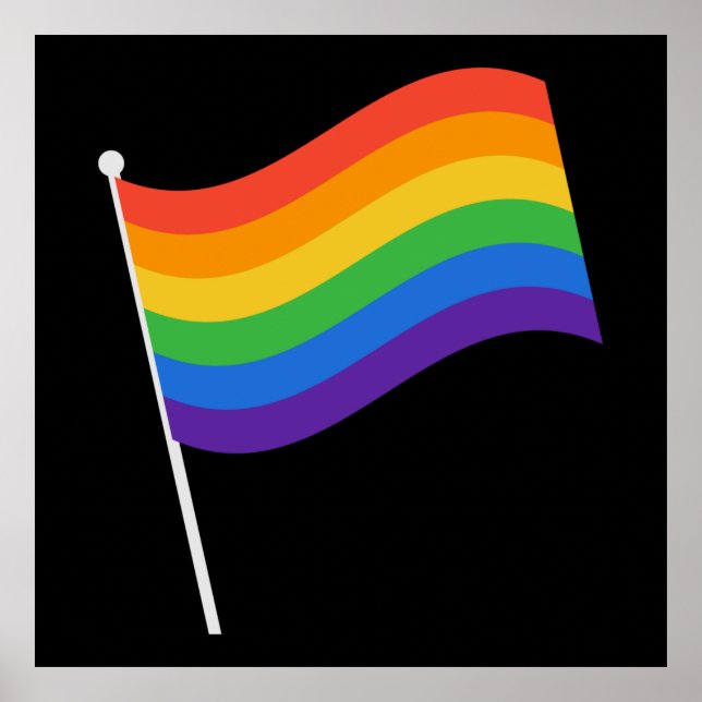 LGBT+pride. Rainbow flag    Poster (Front)