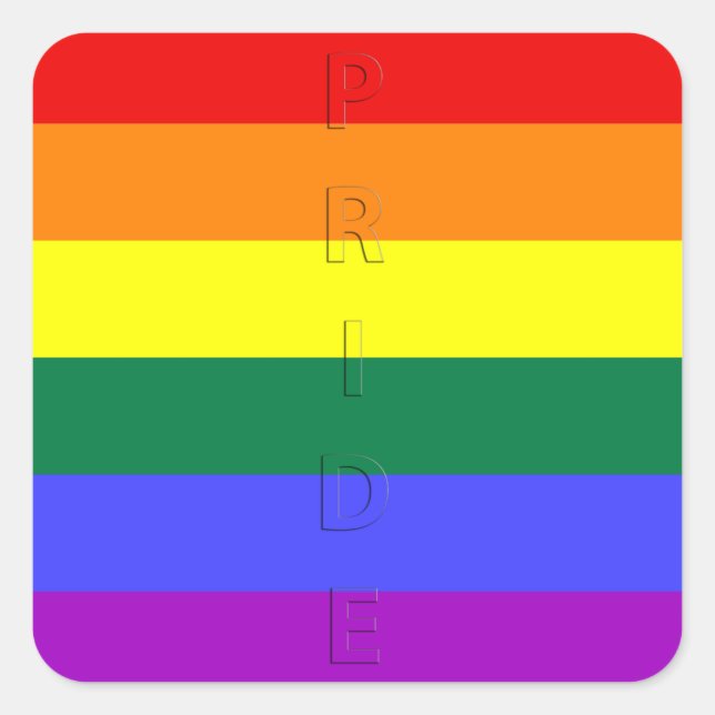 LGBT Pride Rainbow Flag Square Sticker (Front)