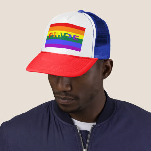 LGBT Pride Rainbow Flag Trucker Hat