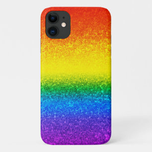 LGBT Pride Rainbow Glitter Stripes Sparkles Case-Mate iPhone Case