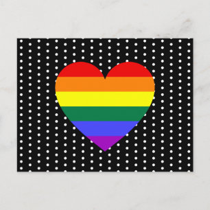 LGBT Pride Rainbow Heart Postcard