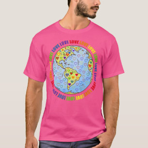 LGBT Pride Rainbow Hearts Lesbian Gay Bi Trans T-Shirt