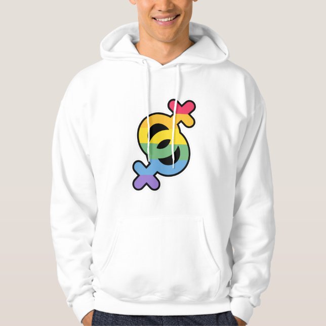 LGBT+Pride. Rainbow.      Hoodie (Front)