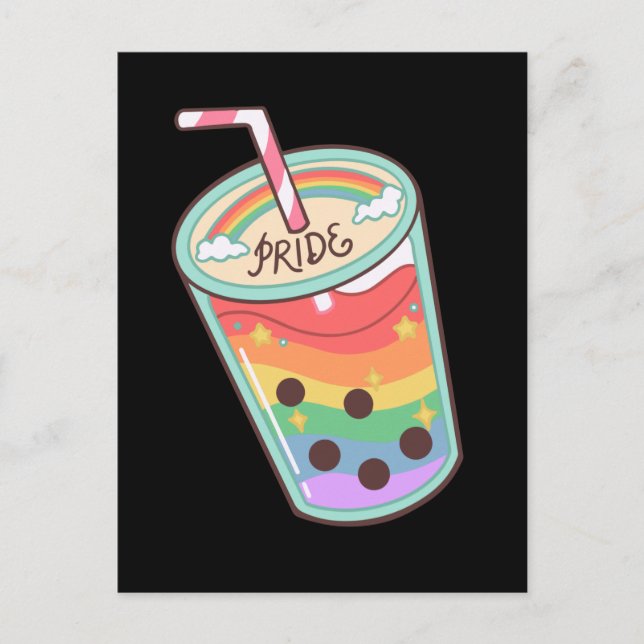 LGBT+pride. Rainbow love shake.  Postcard (Front)