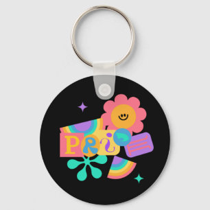 LGBT+pride. Rainbow love. Sunflower love. Key Ring